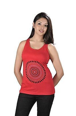 Colorful Ring Pattern Print Sleeveless T-Shirt - TATTOPANI