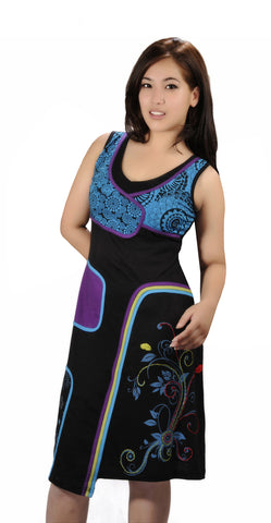 Floral Embroidery & Patch Dress (NO REFUND/ NO EXCHANGE) - craze-trade-limited