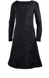 Ladies Long Sleeve Dress With Side & Sleeve Print. - Tattopani Fashion ( Craze Trade Limited)