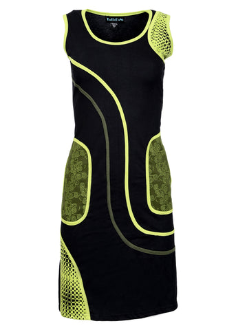 Sleeveless Matrix Printed Dress(No refund / No Exchange) - craze-trade-limited