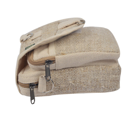 Hemp Unisex Multi Purpose Mini Shoulder Travel Bag with Belt Loop (No Refund/ No Exchange) - craze-trade-limited