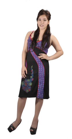 Strap Bubble Print Embroidery Dress (NO REFUND/ NO EXCHANGE) - craze-trade-limited
