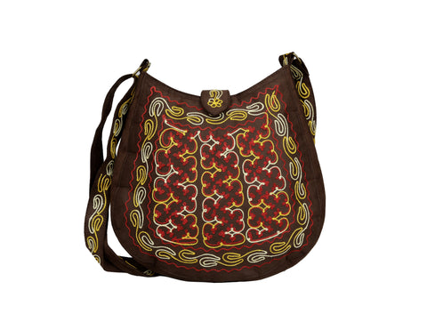 Floral Embroidery Colorful Tote Shoulder Bag - TATTOPANI