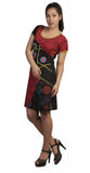 Short Sleeve Dress With Abstract Prints Design. - craze-trade-limited