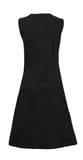 Multicolored Sleeveless Dress With Patch Design. - TATTOPANI