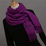 2020 women scarf soild winter cashmere scarves for ladies neck warm pashmina long shawl wraps bandana foulard female head hijab