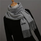 2020 women scarf soild winter cashmere scarves for ladies neck warm pashmina long shawl wraps bandana foulard female head hijab