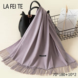 Lic Cashmere Women Scarf Warm Shawl Foulard Femme Pashmina Kerchief Wool Stole Head Neck Long Winter Scarf Women For Ladies 2019