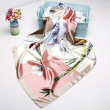 2020 New Brand Designer Silk Scarf 90*90cm Foulard Bandana Long Large Shawls Wraps Winter Neck Scarves Pashmina Lady Hijab
