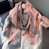 2020 Luxury Brand Scarf Hijab Women Winter Cashmere Thick Shawl Warm Bandana Scarves Female Pashmina Blanket