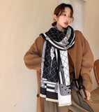 2020 Luxury Brand Scarf Hijab Women Winter Cashmere Thick Shawl Warm Bandana Scarves Female Pashmina Blanket